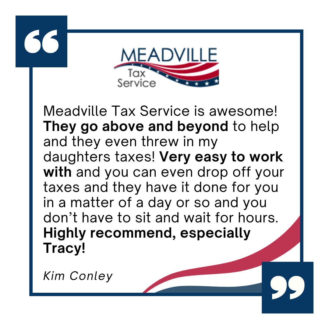 Meadville Tax Service Testimonial #2
